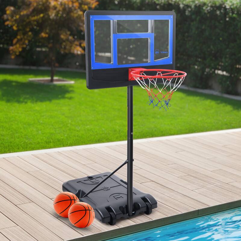 Pool Basketball Hoop Outdoor Adjustable Height Poolside Basketball Goal