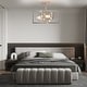 preview thumbnail 35 of 61, Zjvaive 3-Light Rectangular Semi Flush Mount Ceiling Light Farmhouse Metal Cage Light Fixture