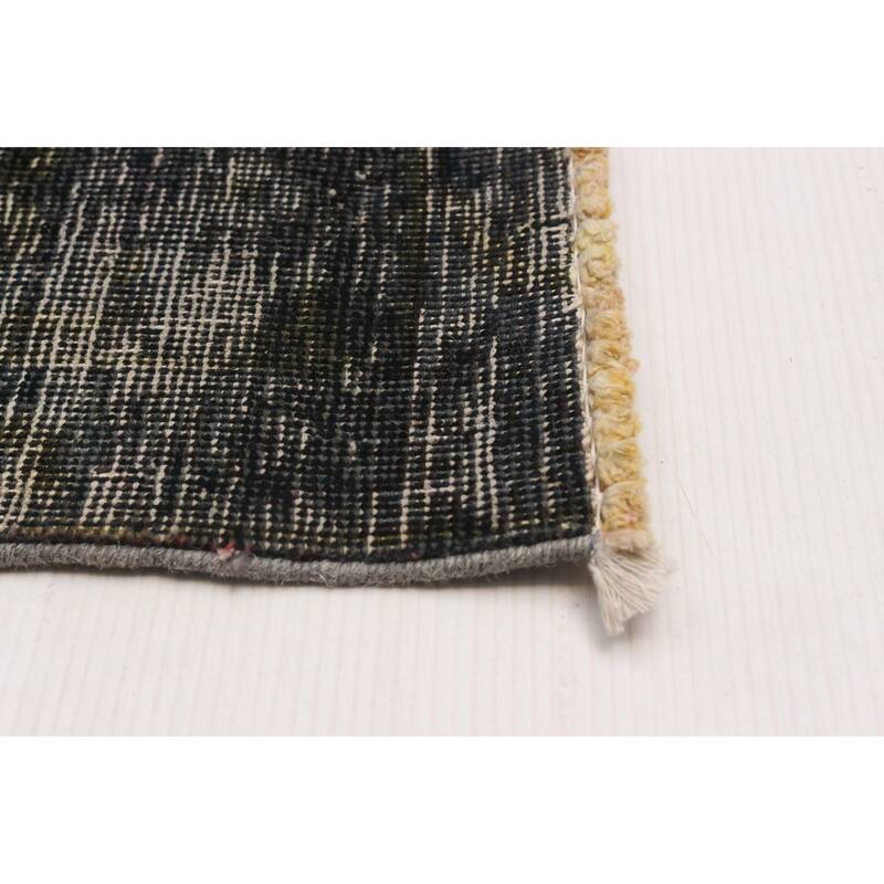 ECARPETGALLERY Hand-knotted Color Transition Black Wool Rug - 7'11 x 11'5