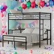 preview thumbnail 2 of 25, Multifunction Twin Over Full Bunk Bed with Desk,Ladder and Quality Slats