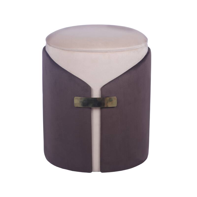 Two-Toned Ottoman with Storage or Vanity Stool