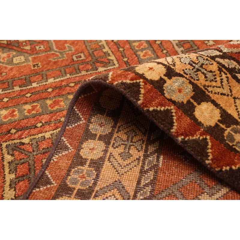 ECARPETGALLERY Hand-knotted Jules Sultane Dark Copper Wool Rug - 7'10 x 9'9