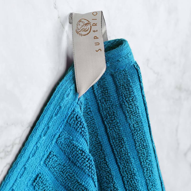 Superior Ribbed Cotton Absorbent Heavyweight Bath Towel Set