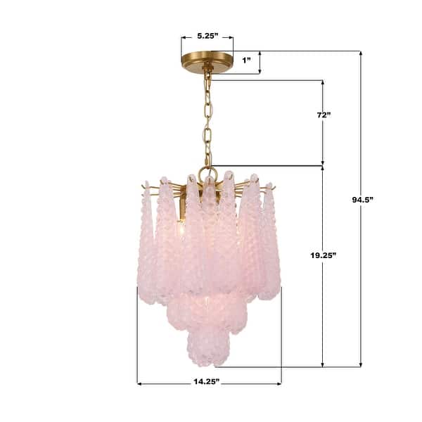 Crystorama Lighting Group OLL-6004 Ollie 4 Light 14" Wide Pendant /