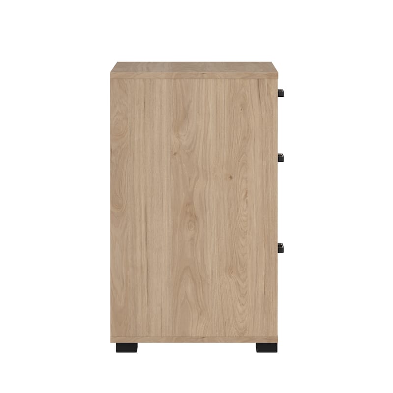 Porch & Den Sofia 3 Drawer Chest, Jackson Hickory