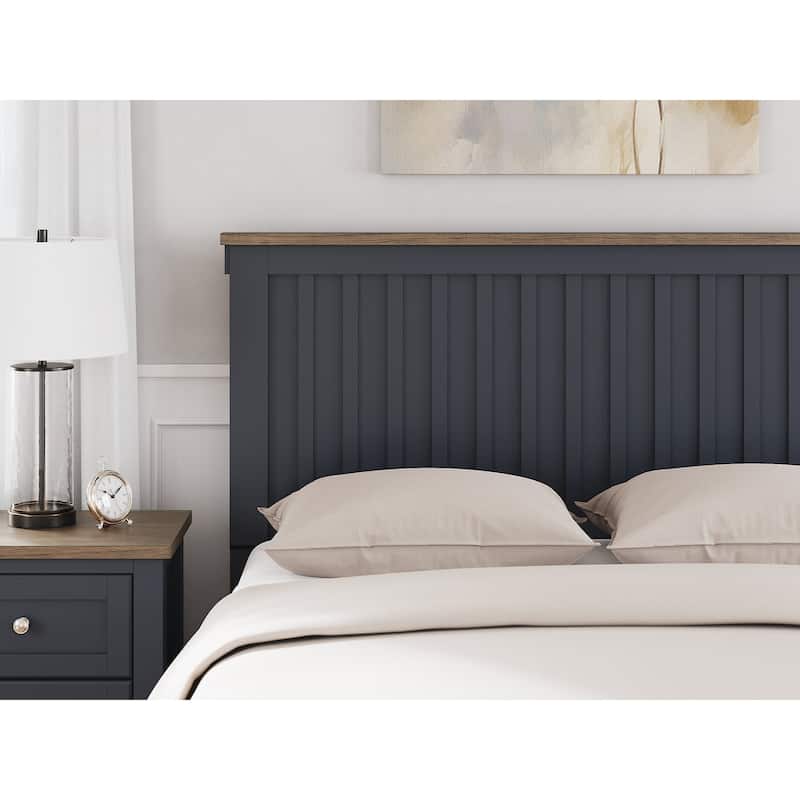 Signature Design by Ashley Landocken Brown/Blue Queen Panel Headboard