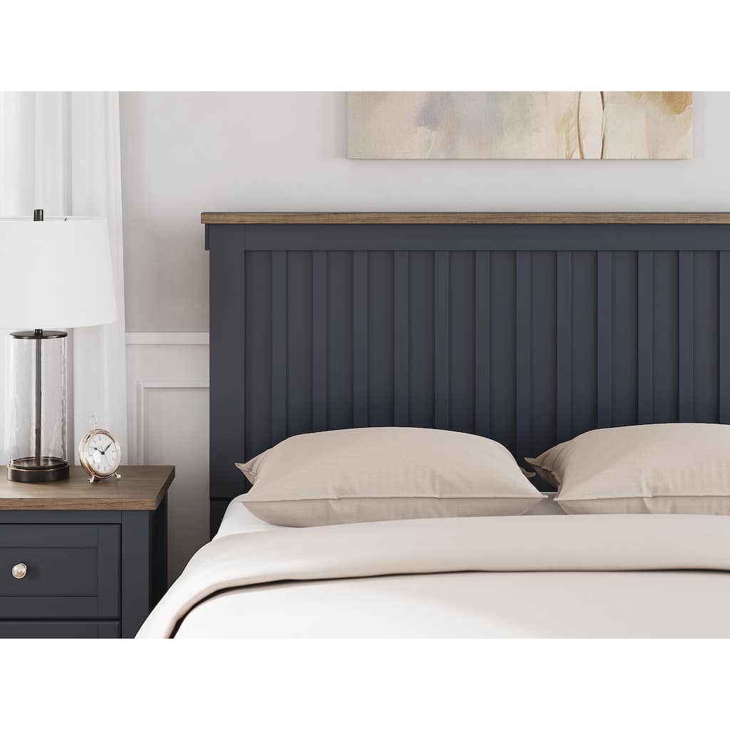Signature Design by Ashley Landocken Brown/Blue Queen Panel Headboard