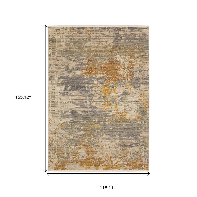 HomeRoots Abstract Modern Rectangle Area Rug - 10' X 13'