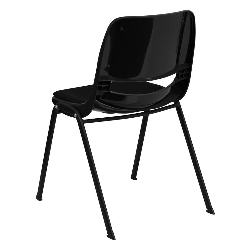 880 lb. Capacity Padded Ergonomic Shell Stack Chair with Metal Frame