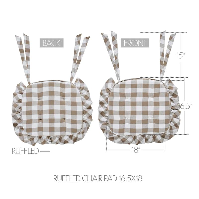 Annie Buffalo Check Ruffled Chair Pad