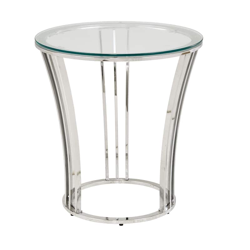 Cottbus Chrome Finish Coffee Table with Glass Top by iNSPIRE Q Bold