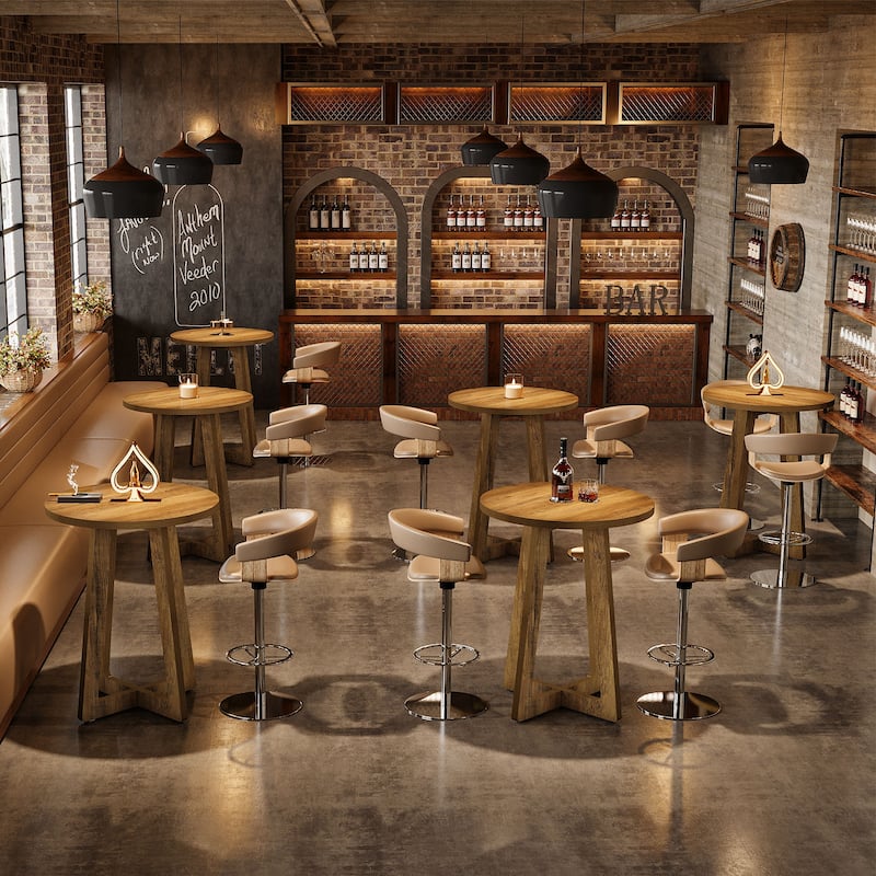 Round Bar Table, 40.15" Bar Height (Only Table)