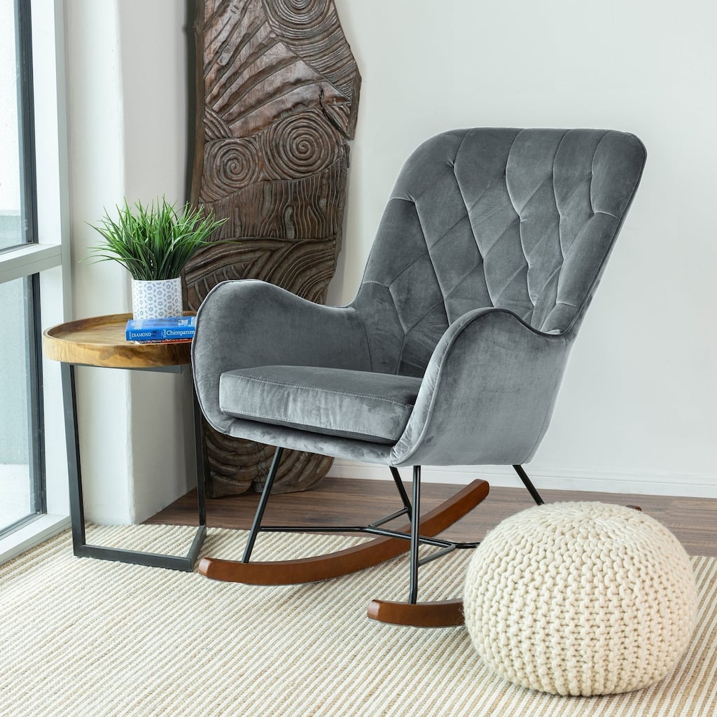 Hannah Mid Century Modern Rocking Chair