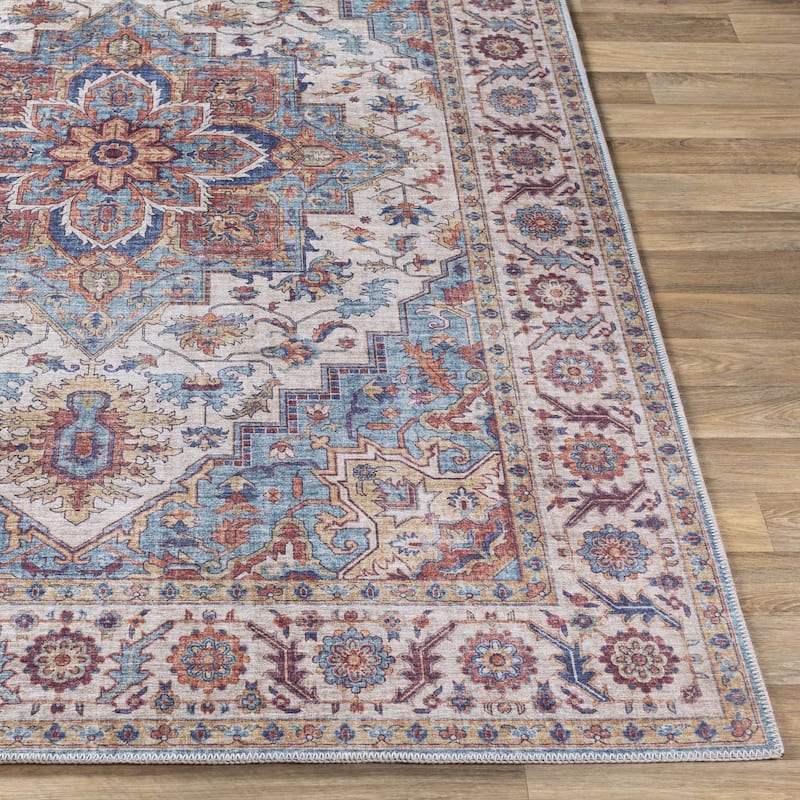 Livabliss Iris Traditional Medallion Area Rug