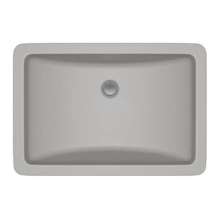 Lexicon 21" Dual Mount Quartz Platinum Composite Rectangle Vanity Bathroom Sink in Galaxy Concrete LP-V214-C