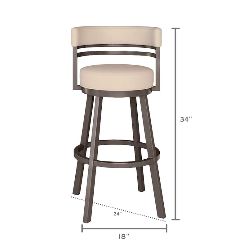 Tempo Furniture Ambridge Swivel 26" Counterstool/30" Barstool by Furnish Theory