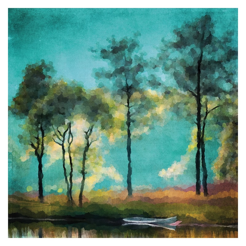 Lakeside by Willowbrook Fine Art Canvas Art Print