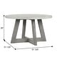 preview thumbnail 4 of 3, Carolina Chair & Table Round Grey Concrete Spray Top Dining Table with Brushed Acacia Base, 51"