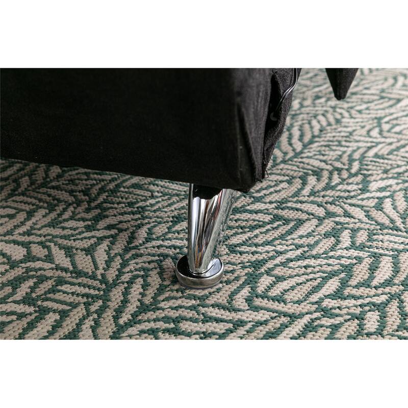 Luxury Upholstered Chaise Lounge Chair with Vibration for Relaxation, Fixed Back Fabric Leisure Recliner Sofa