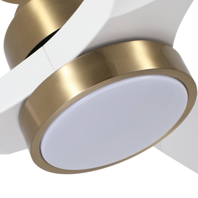 48'' Gold Indoor Ceiling Fan with Light Remote Control