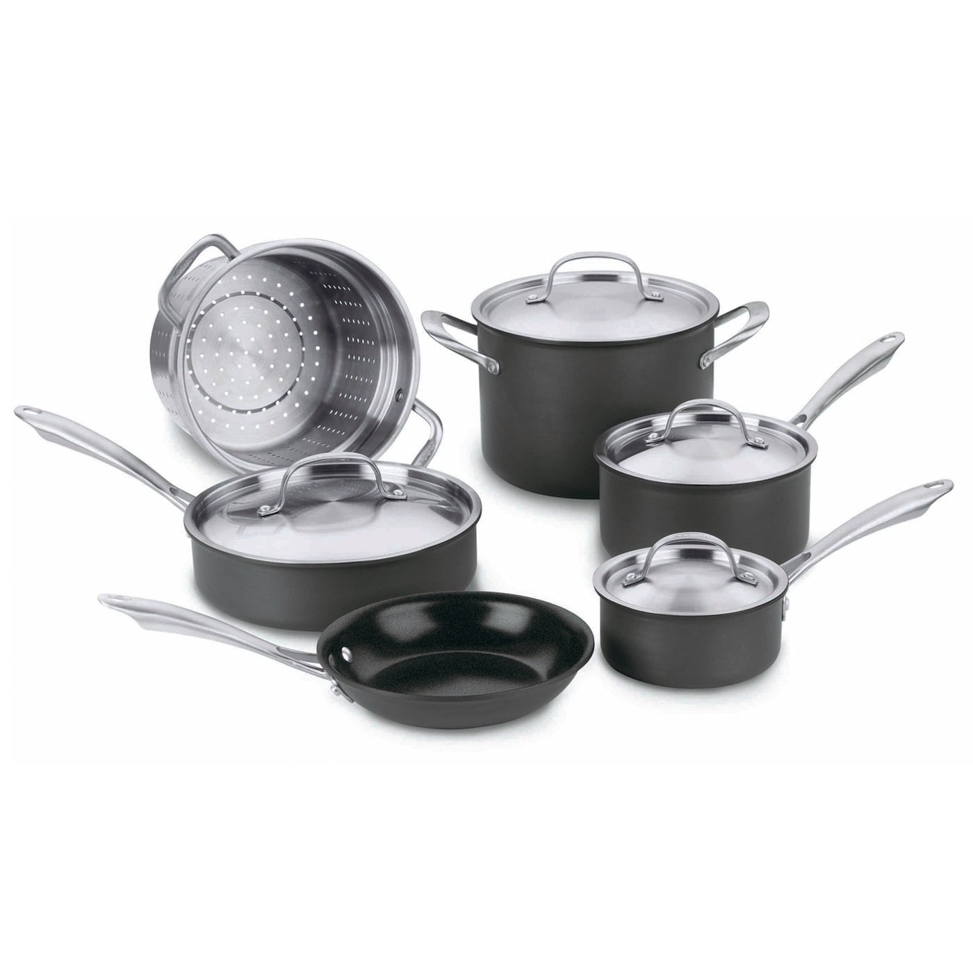 NutriChef 14-Piece 23.5-in Aluminum Cookware Set with Lid in the Cooking  Pans & Skillets department at