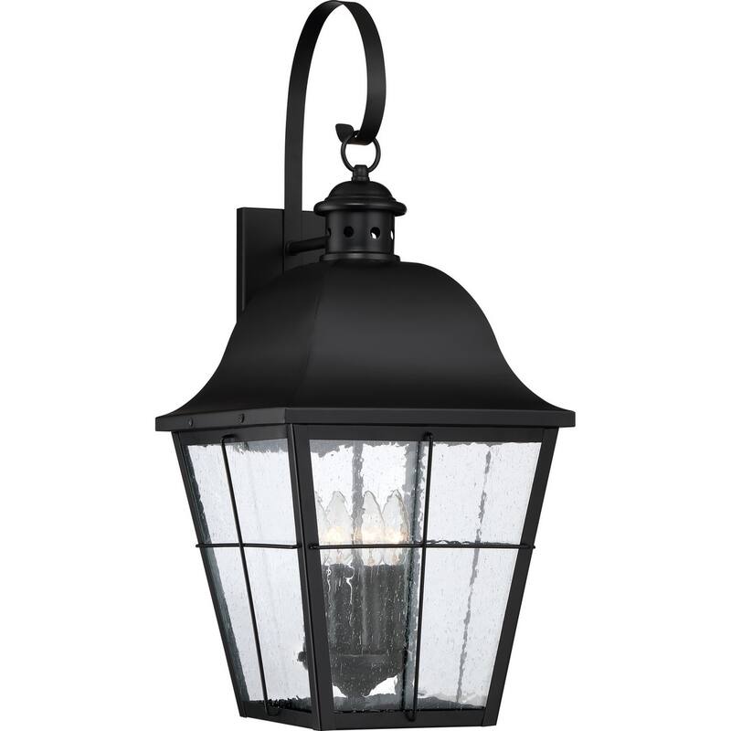 Mystic Black Four Light Outdoor Wall Lantern from the Millhouse Collection - Mystic Black