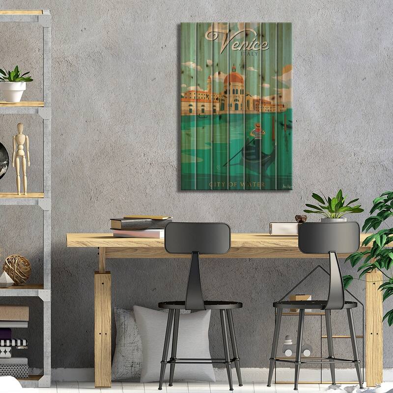 Venice Print On Wood by IdeaStorm Studios - Multi-Color