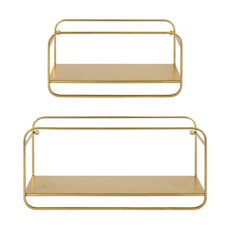 Kate and Laurel Emerline Wall Shelf Set - 2 Piece