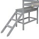 preview thumbnail 8 of 16, Kids Furniture Twin Size Loft Bed Platform Kids Bed with Ladder and Space Storage, Grey