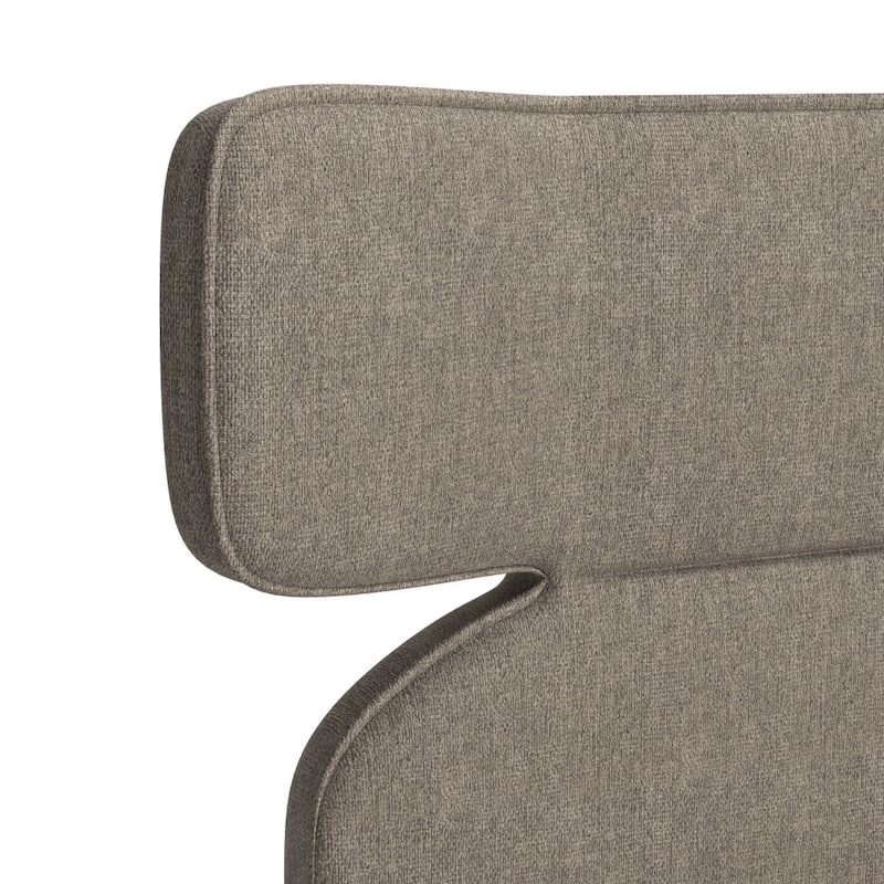 HomeRoots Brown Solid Wood And Upholstery Queen Bed Frame