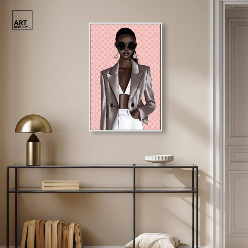 Cool Luxury Woman Canvas by Art Remedy