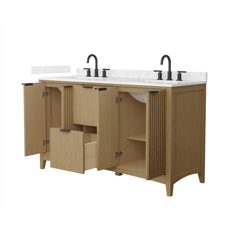 Wyndham Collection WCF9191-60D-VCA-US3MXX Palmilla 60" Free Standing