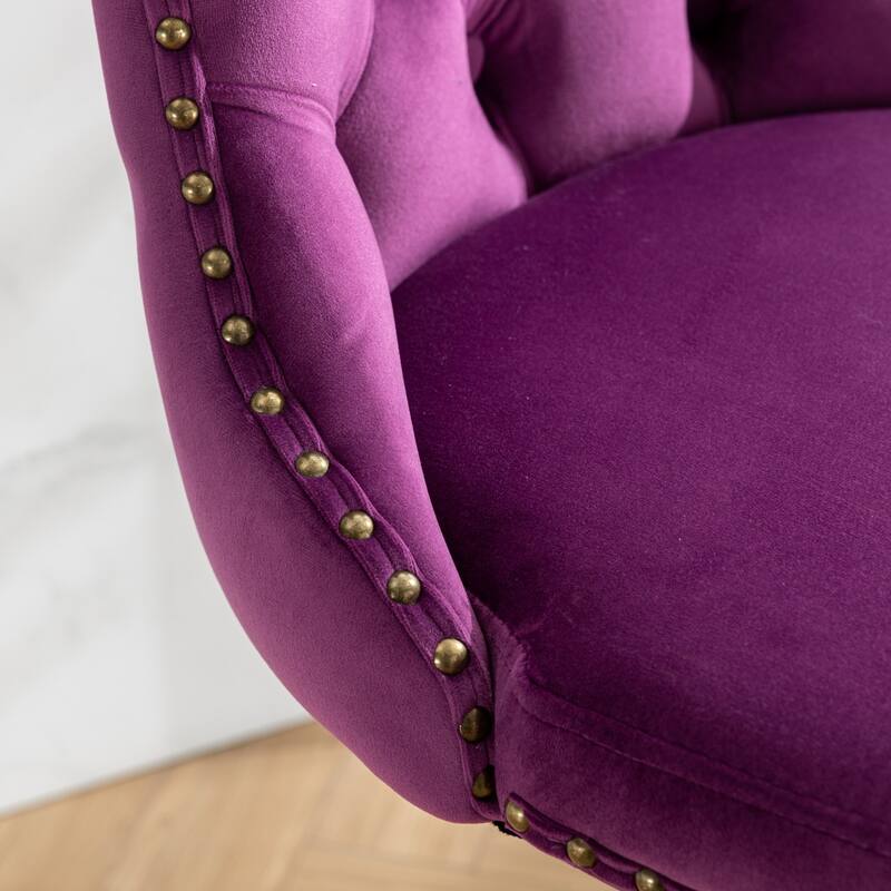 Swivel Velvet Barstools Adjusatble Seat Height From w/Base, Backs Comfortable Tufted, Modern Upholstered Bar Chairs for Home Pub
