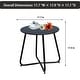 preview thumbnail 27 of 47, Clihome Weather-resistant Outdoor Steel Round Side Table