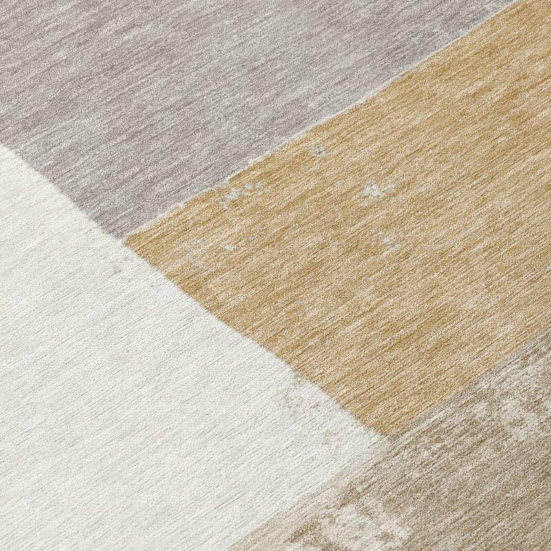 Machine Washable Indoor/ Outdoor Abstract Kraig Chantille Rug