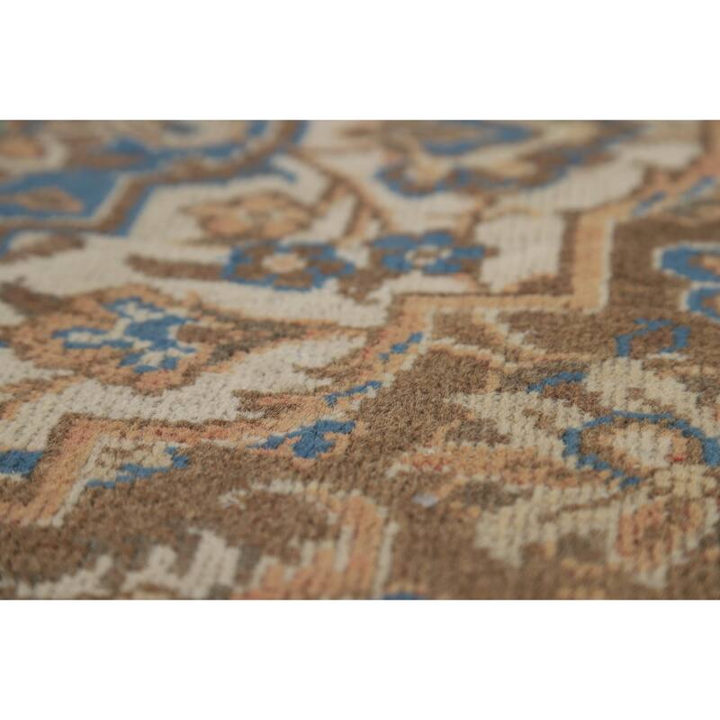 Traditional Kashan Persian Vintage Area Rug Hand-Knotted Wool Carpet - 8'1" x 11'5"