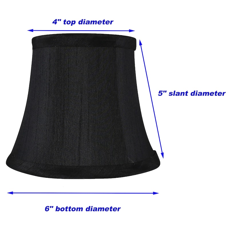 Meriville Faux Silk Clip On Chandelier Lamp Shades, 4-inch by 6-inch by 5-inch