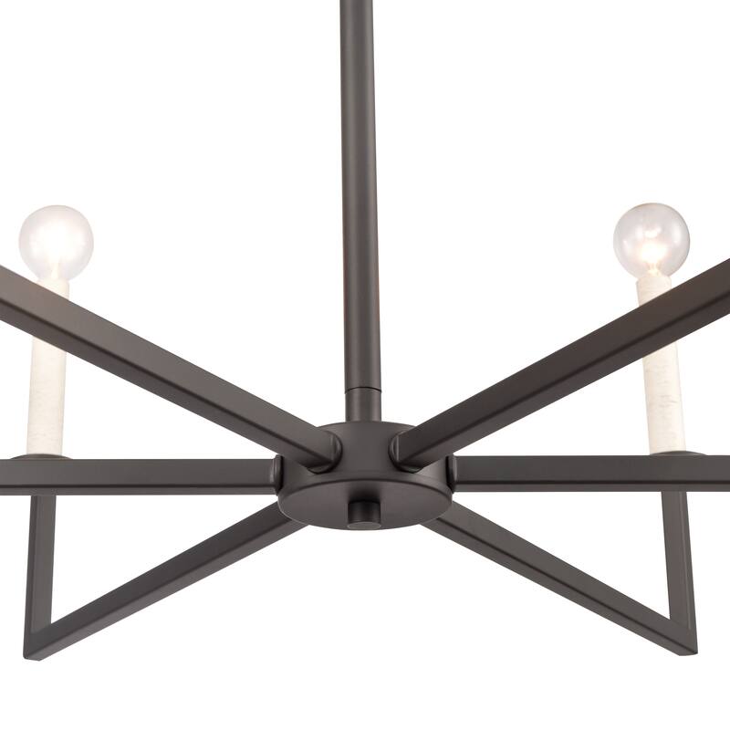 Elk Home Dunne Multi Finishes Metal 6 Light Chandelier