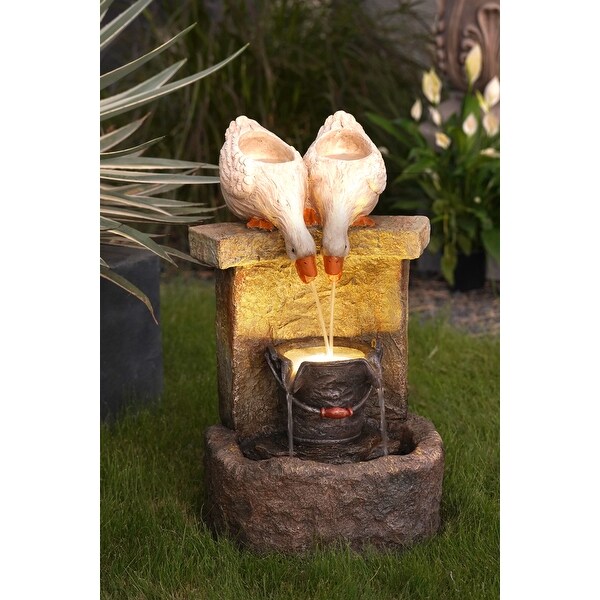 resin ducks garden