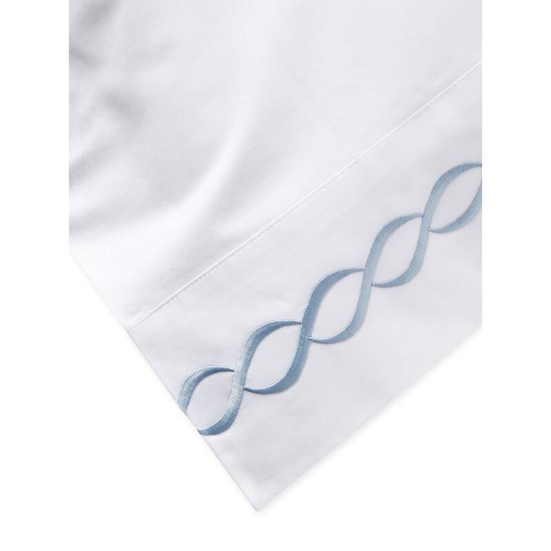 600 Thread Count Rope Embroidered Sham Cover or Pillowcase Set