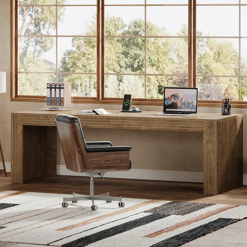 79 Inch Two Person Desk, Extra Long Desk Computer Desk for Home Office