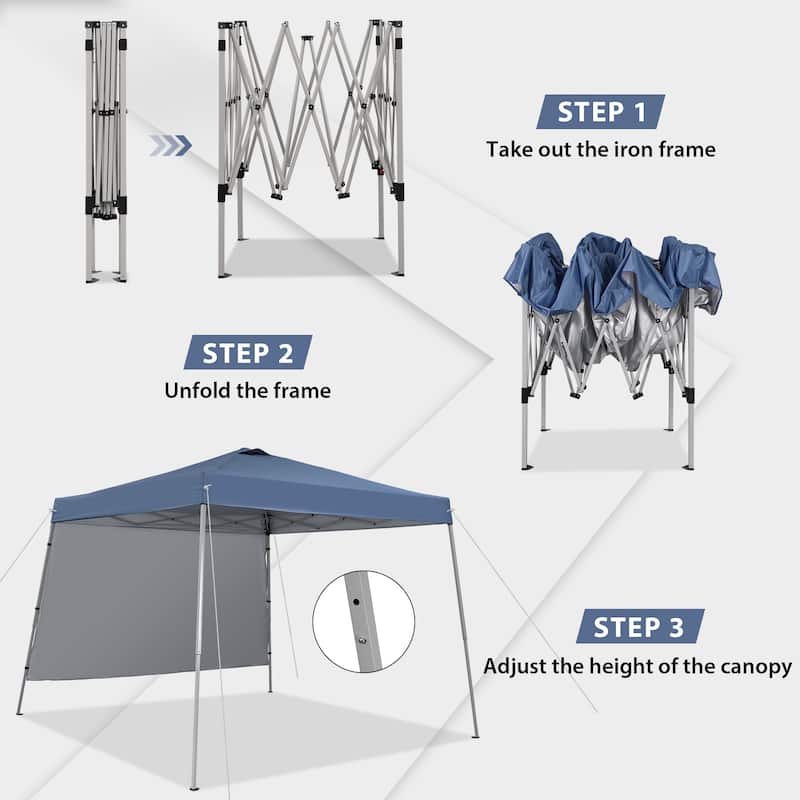 Ainfox 8 x 8 ft Pop-up Canopy Tent, Outdoor Gazebo for Beach, Sun Shade