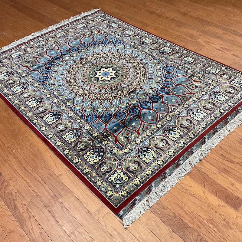HERAT ORIENTAL Handmade Tabriz Design Wool Rug - 5' x 6'8"