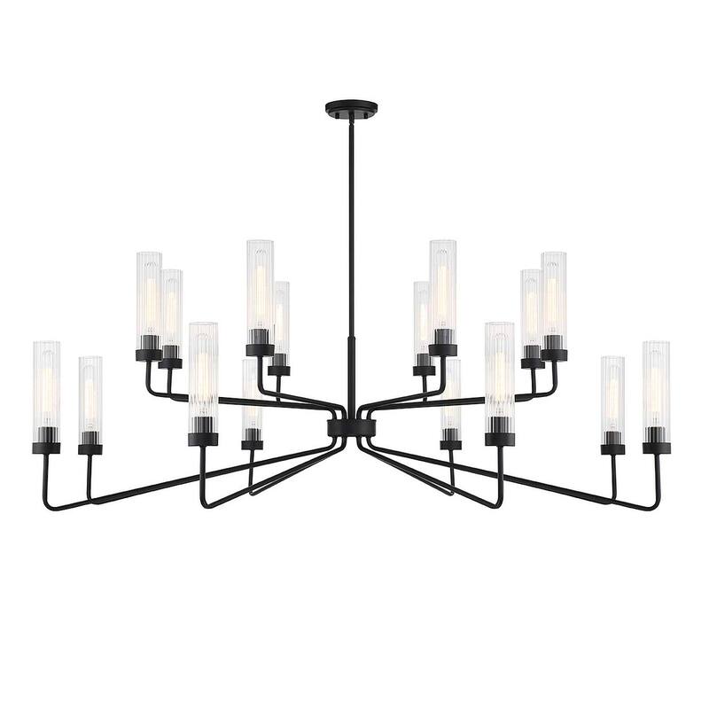 Savoy House 1-8862-16 Baker 16 Light 61" Wide Chandelier - Matte Black