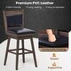 preview thumbnail 7 of 7, Costway 29" Swivel Bar Stools Set of 2 with Back Rubber Wood Legs - See Details