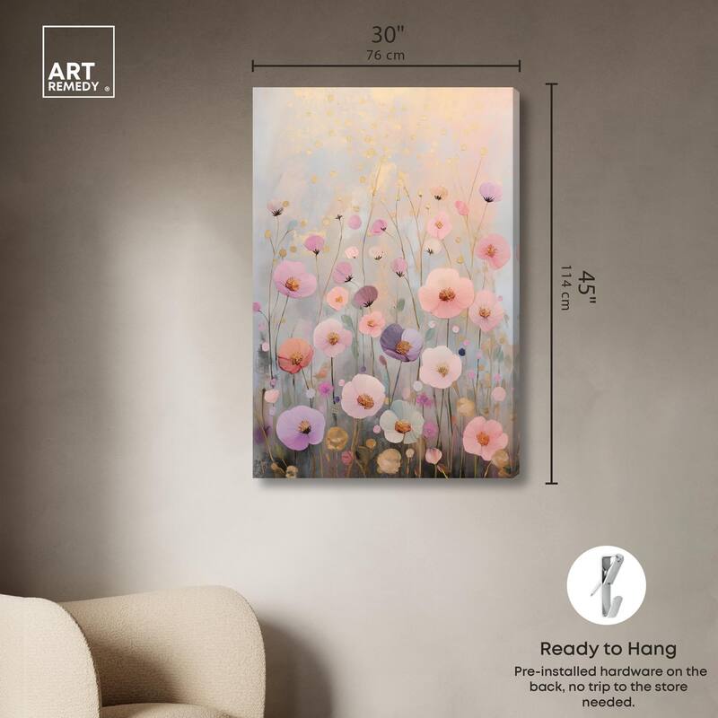 Tiny Blooms II Canvas by Art Remedy, Gallery Wrapped