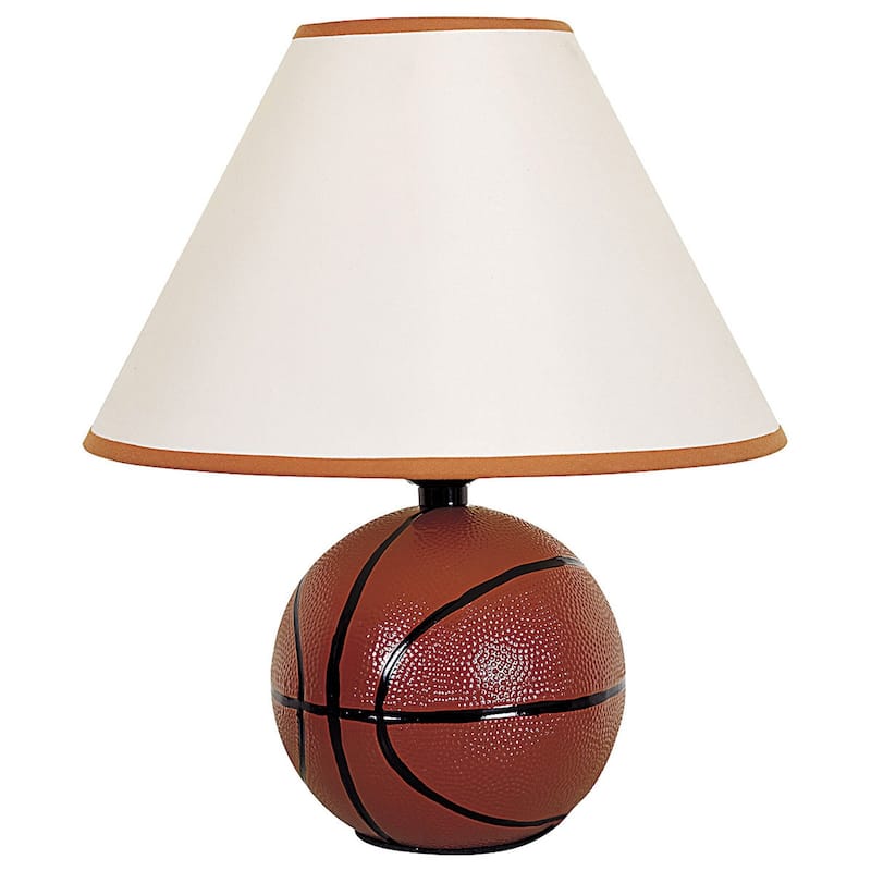 HomeRoots 12" Orange Ceramic Bedside Table Lamp With White Shade - 10