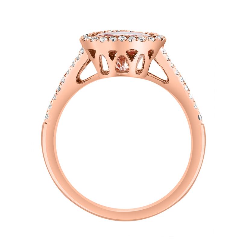 EFFY 14K Gold Diamond,Morganite Heart Ring