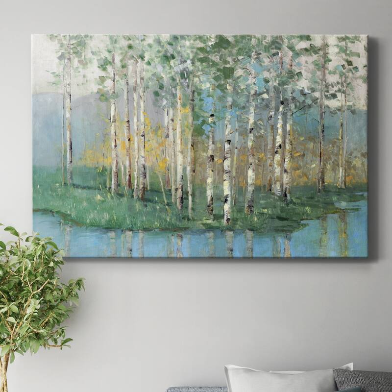 Birch Reflections Revisited Premium Gallery Wrapped Canvas - Ready to Hang