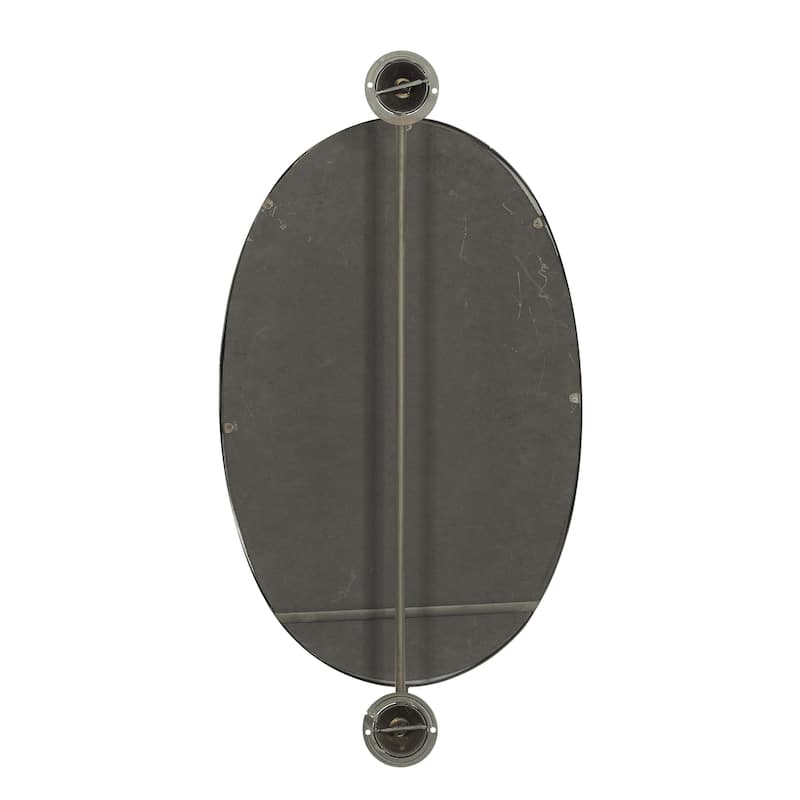 Metal Swivel Oval Wall Mirror - Gold or Black - Roche River Decor